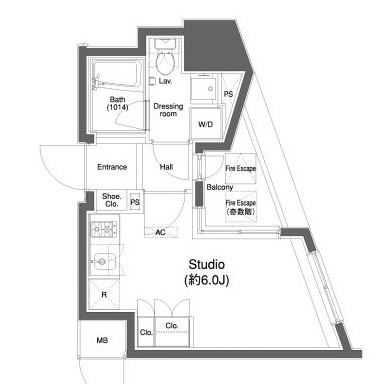 プラウドフラット白金高輪1001号室の図面