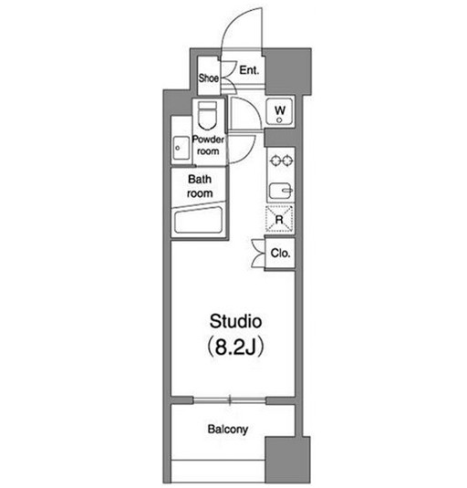プライマル笹塚802号室の図面