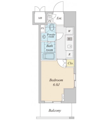 プラウドフラット神楽坂Ⅱ319号室の図面