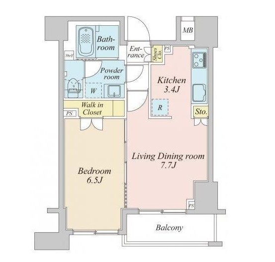 プラウドフラット神楽坂Ⅱ809号室の図面