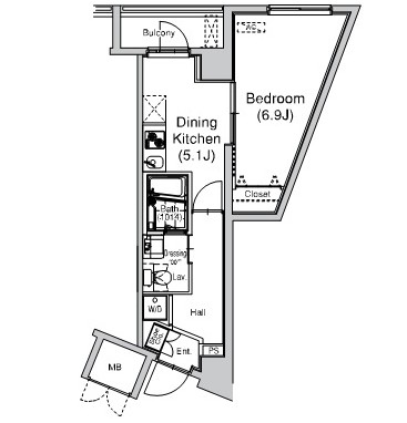 プラウドフラット仙川101号室の図面