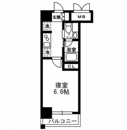 レジディア月島Ⅲ808号室の図面