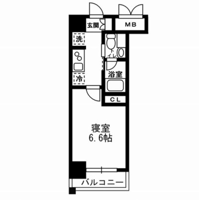 レジディア月島Ⅲ810号室の図面