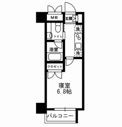 レジディア月島Ⅲ907号室の図面