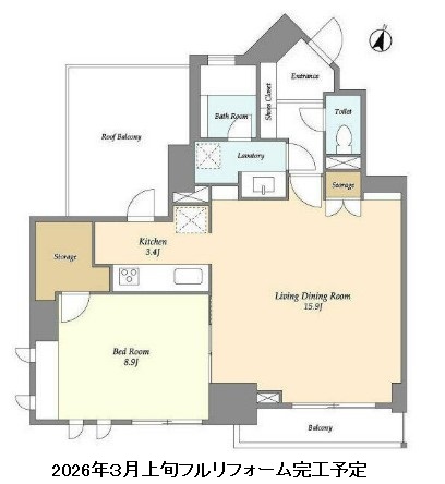 ドゥーエ西麻布Ⅰ・ⅡⅠ-401号室の図面