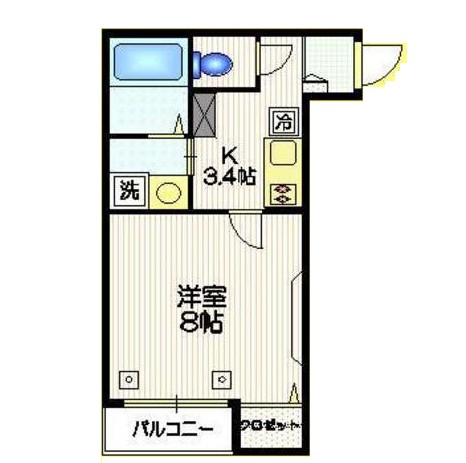 メゾン奈良203号室の図面