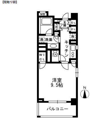 レジディア中落合Ｂ208号室の図面