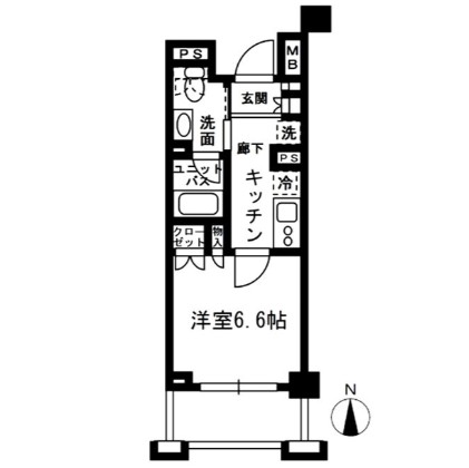 レジディア中落合Ｃ208号室の図面