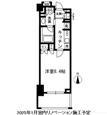 レジディア中落合B211号室の図面