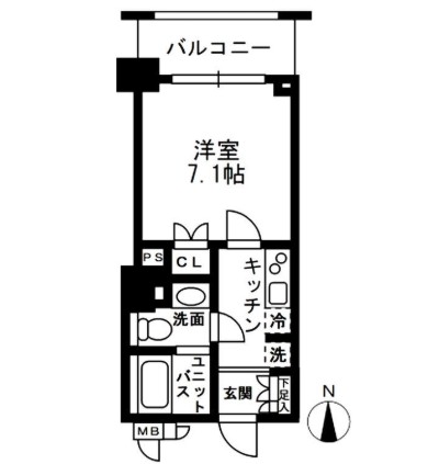 レジディア中落合Ａ303号室の図面