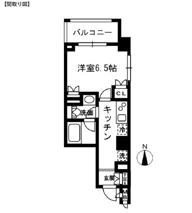 レジディア中落合Ｂ307号室の図面