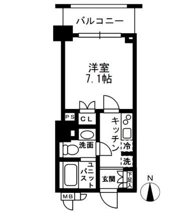 レジディア中落合Ａ403号室の図面