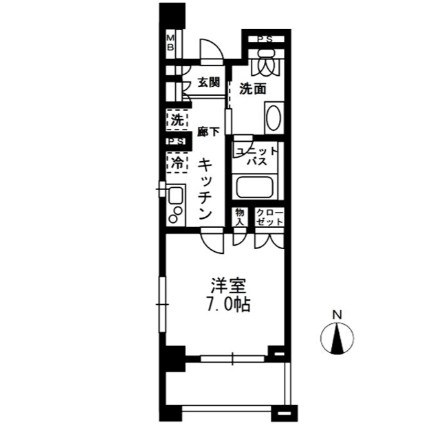 レジディア中落合Ｃ606号室の図面