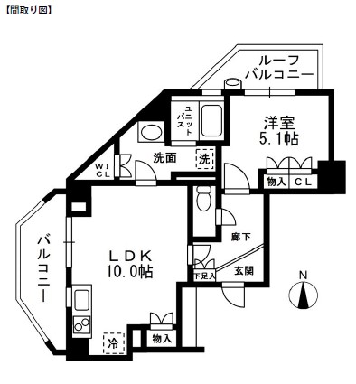 レジディア中落合Ａ701号室の図面