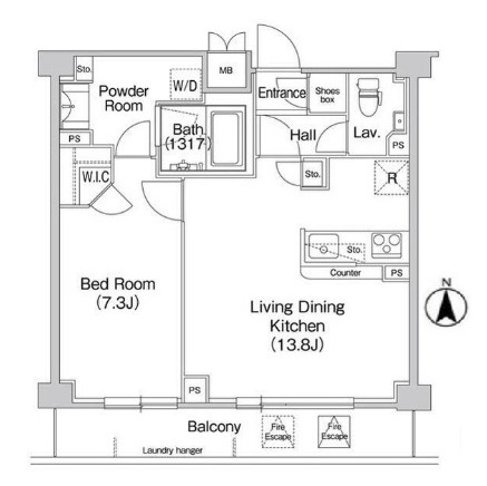 コンフォリア駒場418号室の図面
