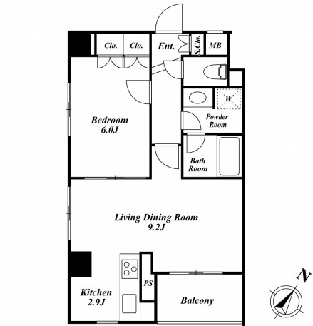 スペーシア三軒茶屋弐番館501号室の図面