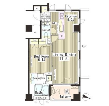 パークアクシス恵比寿507号室の図面