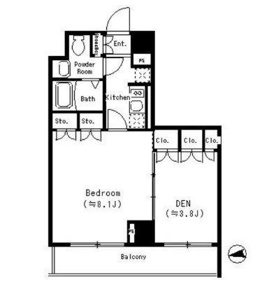 パークキューブ四谷三丁目101号室の図面