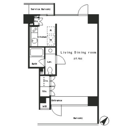 パークアクシス渋谷402号室の図面