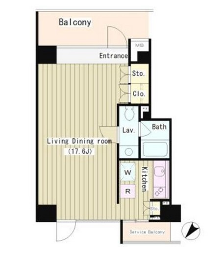 パークアクシス渋谷602号室の図面