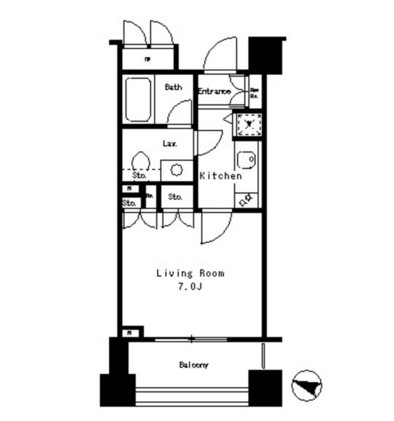 パークアクシス麻布仙台坂205号室の図面