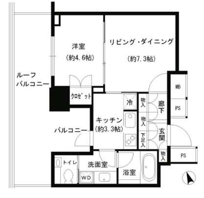 グランスイート虎ノ門402号室の図面