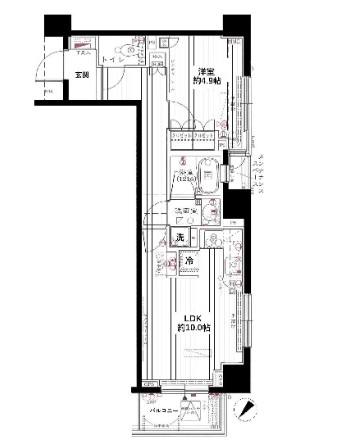 グランスイート代々木503号室の図面