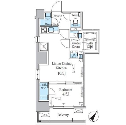 パークアクシス渋谷神山町1103号室の図面