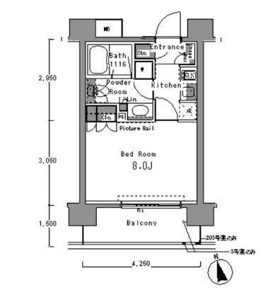 パークアクシス渋谷桜丘ウエスト402号室の図面
