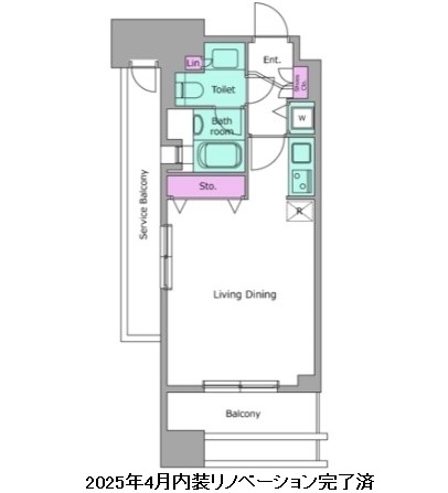レジディア西麻布801号室の図面