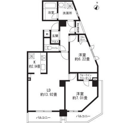 レジディア三軒茶屋Ⅱ603号室の図面