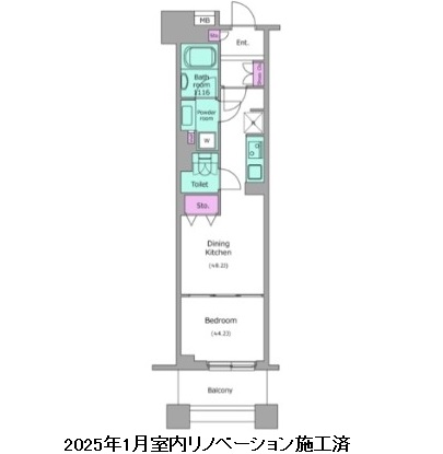 レジディア日本橋馬喰町202号室の図面