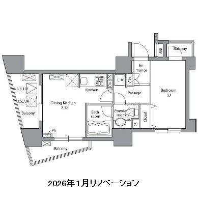 レジディア神田岩本町405号室の図面
