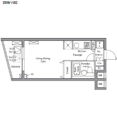 レジディア神田岩本町903号室の図面
