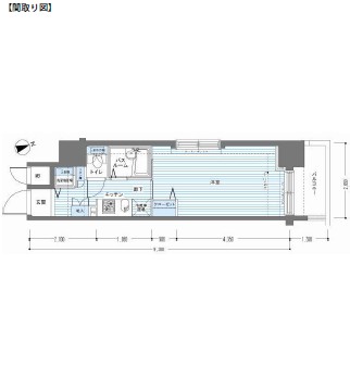 レジディア銀座東1306号室の図面