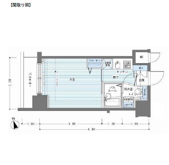 レジディア銀座東603号室の図面