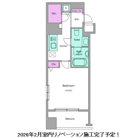 レジディア築地505号室の図面