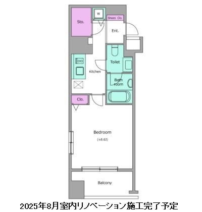 レジディア築地705号室の図面