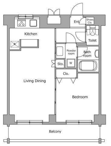 レジディア上落合405号室の図面
