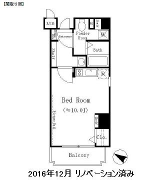 レジディア目黒401号室の図面