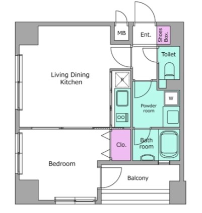 レジディア広尾南902号室の図面