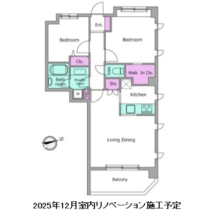 レジディア祐天寺111号室の図面