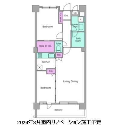 レジディア祐天寺513号室の図面