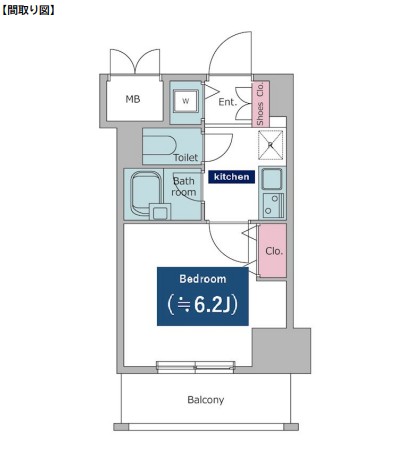 レジディア東品川204号室の図面