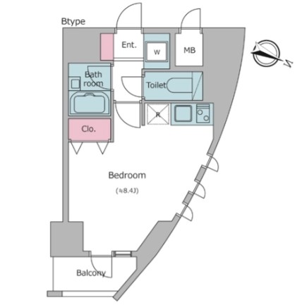 レジディア東品川213号室の図面