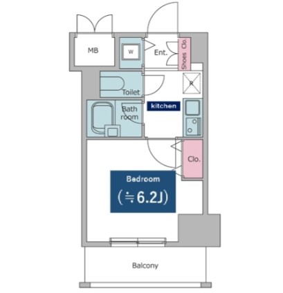 レジディア東品川604号室の図面