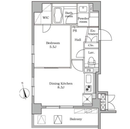 レジディア大井町Ⅱ501号室の図面