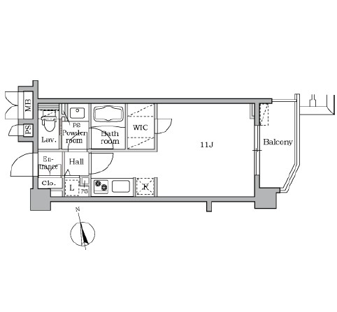 レジディア大井町Ⅱ904号室の図面