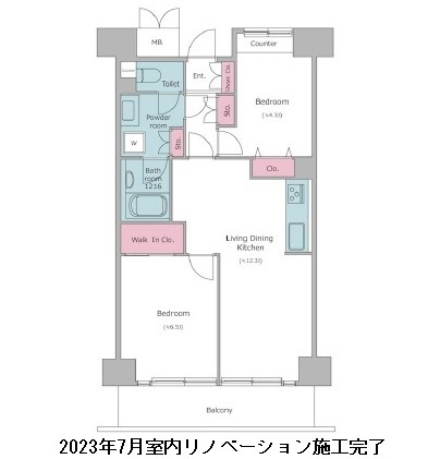 レジディア芝浦506号室の図面