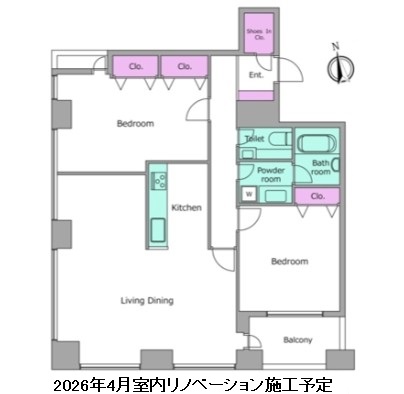 レジディアタワー麻布十番1603号室の図面